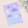 Birth certificate "Month" embossing, violet background, a5