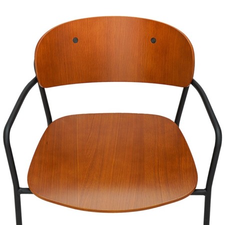 Chair with armrests TorFrid, 550 × 520 × 770 mm, nut color-9