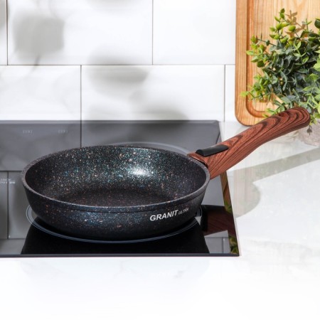 Granit Ultra Blue, D = 22 cm, removable handle, anti -stick coating, blue color-6