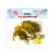 A set of feathers for decor 10 pcs., Size 1 pc: 5 × 2 cm, yellow color with brown