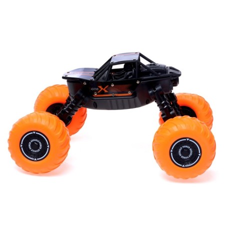 Acrobat radio -controlled jeep, performs tricks, works on the battery, color black-1
