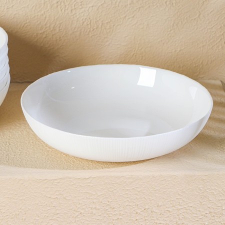 A set of dining plates Luminarc Diwali Precious, 800 ml, d = 20 cm, glass ceramics, 6 pcs, white color-1
