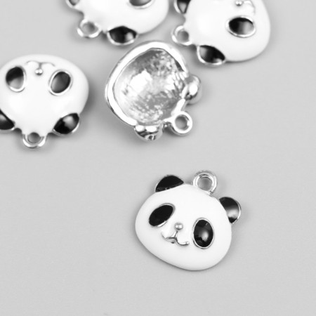 Decor for creativity metal, enamel "Pandochka" silver 0.5x1.7x1.7 cm