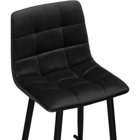 Hilly stool for metal/velor, black/black 43x42x93 cm-4