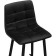 Hilly stool for metal/velor, black/black 43x42x93 cm