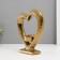 Ceramics candlestick on 1 candle "Heart on the stand" d = 4 cm gold 17x5.5x19.5 cm