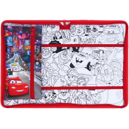A4 labor folder with a pencil case, on a zipper, textiles, cars-2