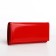 Women's wallet on the button, red color