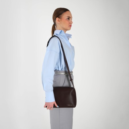 Women's bag over the shoulder Textura, average size, brown color-10