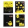 Notebook of 48 sheets in a cage on the crest "We are ducklings!", Cover coated cardboard, selective varnish, rounded corners, 4V, mix