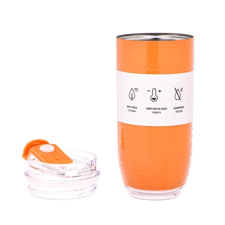 Thermal circle, 440 ml, travel, retains heat up to 6 hours, orange-2
