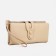 Women's wallet on the button, beige color