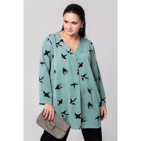 Women's tunic, size 58, green color