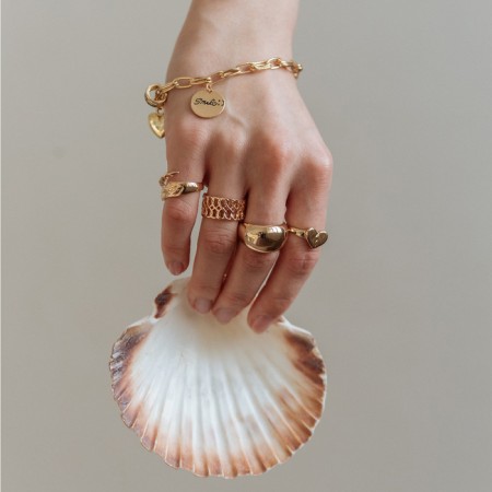 Ring "minimal" convex, color gold, dimensionless-3