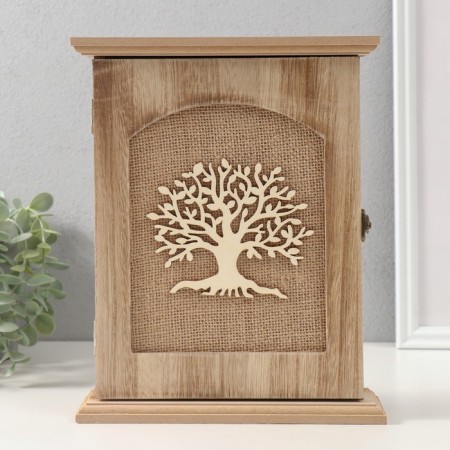 Klyuchnitsa tree 6 hooks "Tree of life" burlap 26.5x20.5x6 cm