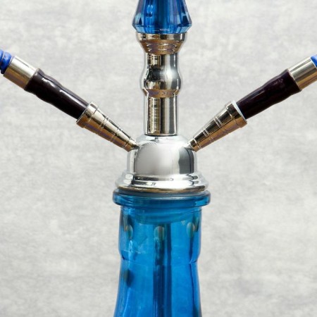 Hookah "Tanzanit", 55 cm, 2 tubes, blue-2