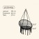 Hammock maclay, wicker, 60x80 cm, black color