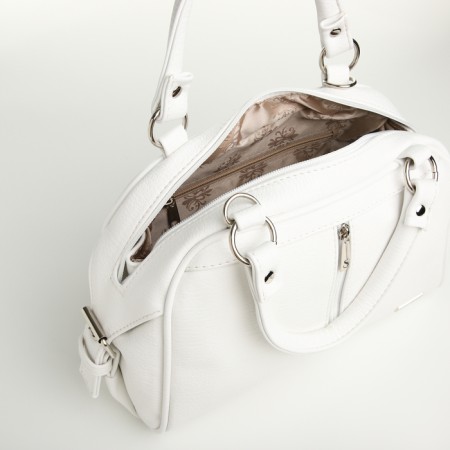 Women's bag with lightning, white color-6