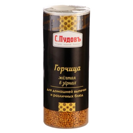 Yellow mustard in grains "S. Pudov", 0.08 kg