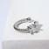 Earring "Kaff" Jewel, white color in silver