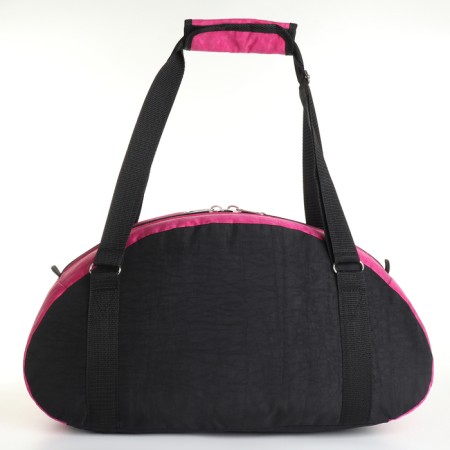 Sports bag with lightning, external pocket, black/raspberry color-1