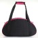 Sports bag with lightning, external pocket, black/raspberry color