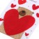 A postcard with a wooden element "I love!" Manual work, heart, 14.7x10.5 cm
