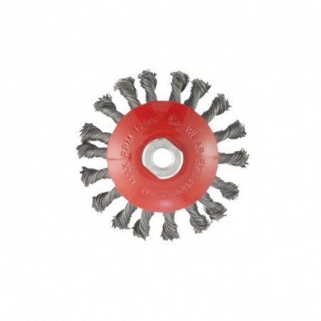 Matrix ushm brush, d = 115 mm, m14, plate, twisted wire 0.5 mm-3