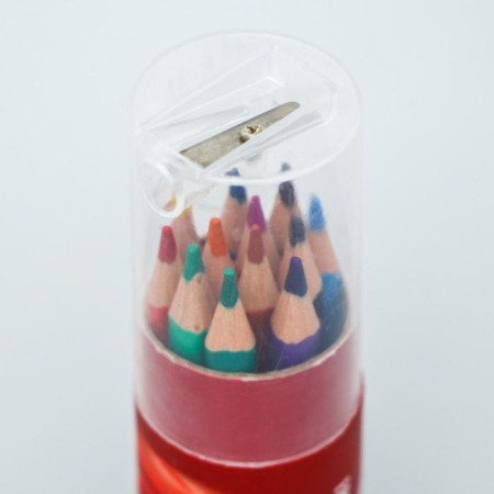 Colored pencils in a tube, 12 colors, trihedral, wheelbarrows-3