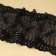 Lace elastic fabric, 180 ± 5 mm × 2.7 ± 0.5 m, black color