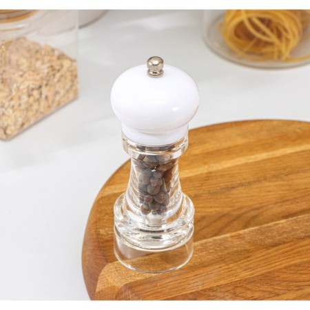 Mill for spices "Skin", ceramic mechanism, 16 × 6 cm, white color-3