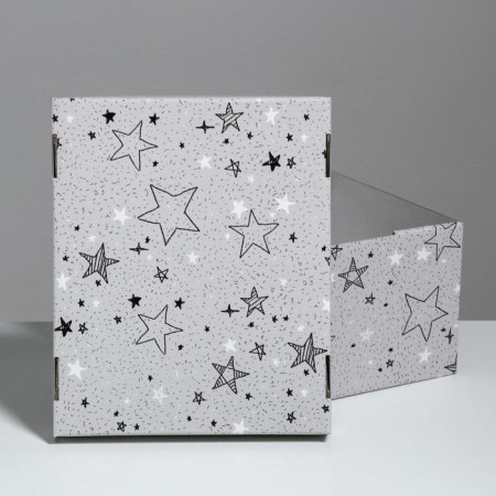 Gift folding box, packaging, “starry joys”, 31.2 x 25.6 x 16.1 cm-4
