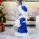 Snow Maiden "chic" in a blue fur coat with earrings, moves, 29 cm