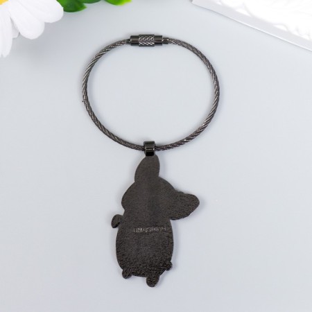 Trick Metal on the cable "Buldozhka with a flower" enamel 9.7 cm-3