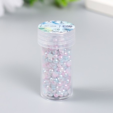 Decor "Pink-blue gradient" d = 4 mm 10 g 200 pcs 5x2.5 cm, mix-5