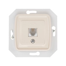 The mechanism of the telephone outlet kranz rj11 s/y beige KR-78-0252