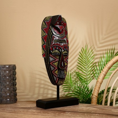 Mask "Miracle" on the stand, Albezia 15x10x43 cm