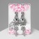 Clips "Openwork in Rhilizes" drop, white color in silver
