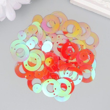 Sequins "circle in the ring" Fuchsia set 30 g d = 2 cm-1