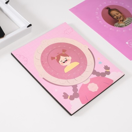 Photo frame plastic 9x9 cm "Milk tooth" pink 2x23x27 cm-9