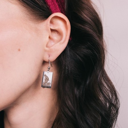 Earrings "Tarot" Strength, Color silver-3