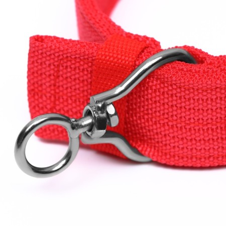 Four-layer collar with a swivel, 65 x 4 cm, Osh 54-60 cm, polyester, red-3