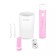 Irrigator KitFort KT-2957-1, portable, 320 ml, 3 modes, 2 nozzles, from battery, white-pink