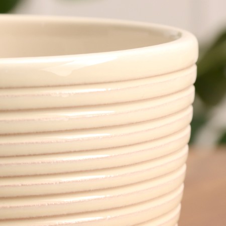 Pot Flower spiral beige Crocus No. 2, 1.4 l, D - 14.9 cm-2
