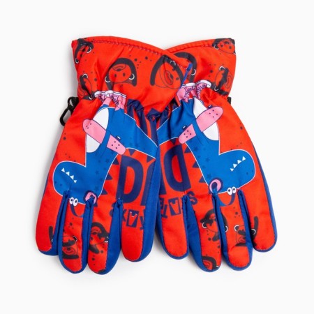 Baby gloves, blue/red color, size 14 (4-6 years)