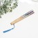 Fan bamboo, textile h = 21 cm bend, with a brush "flowers" in a box, blue