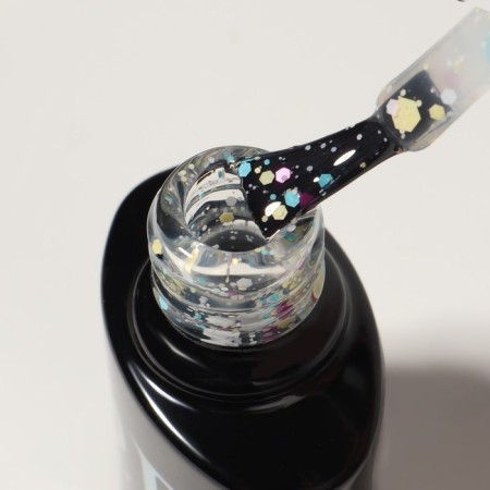Nail varnish gel, Milk Glitter, 3 phase, 8ml, LED/UV, Transparent color (03)-6