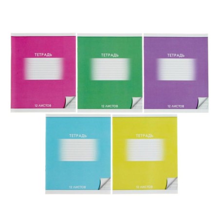 Notebook of 12 sheets in the braid of Calligrata "School", covered Cardboard, VD-LK, OFSET BOLK, Belility 95%, MIX