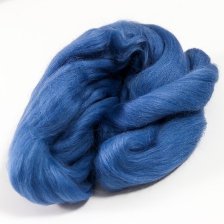 Fasting wool 100% half -toned wool 50 g (022, jeans) mix-1