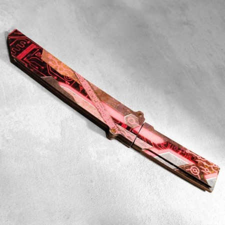 Wooden souvenir "Tanto knife", in a scabbard, red-5